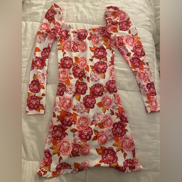Floral Mini Dress, Size L - Picture 2 of 3